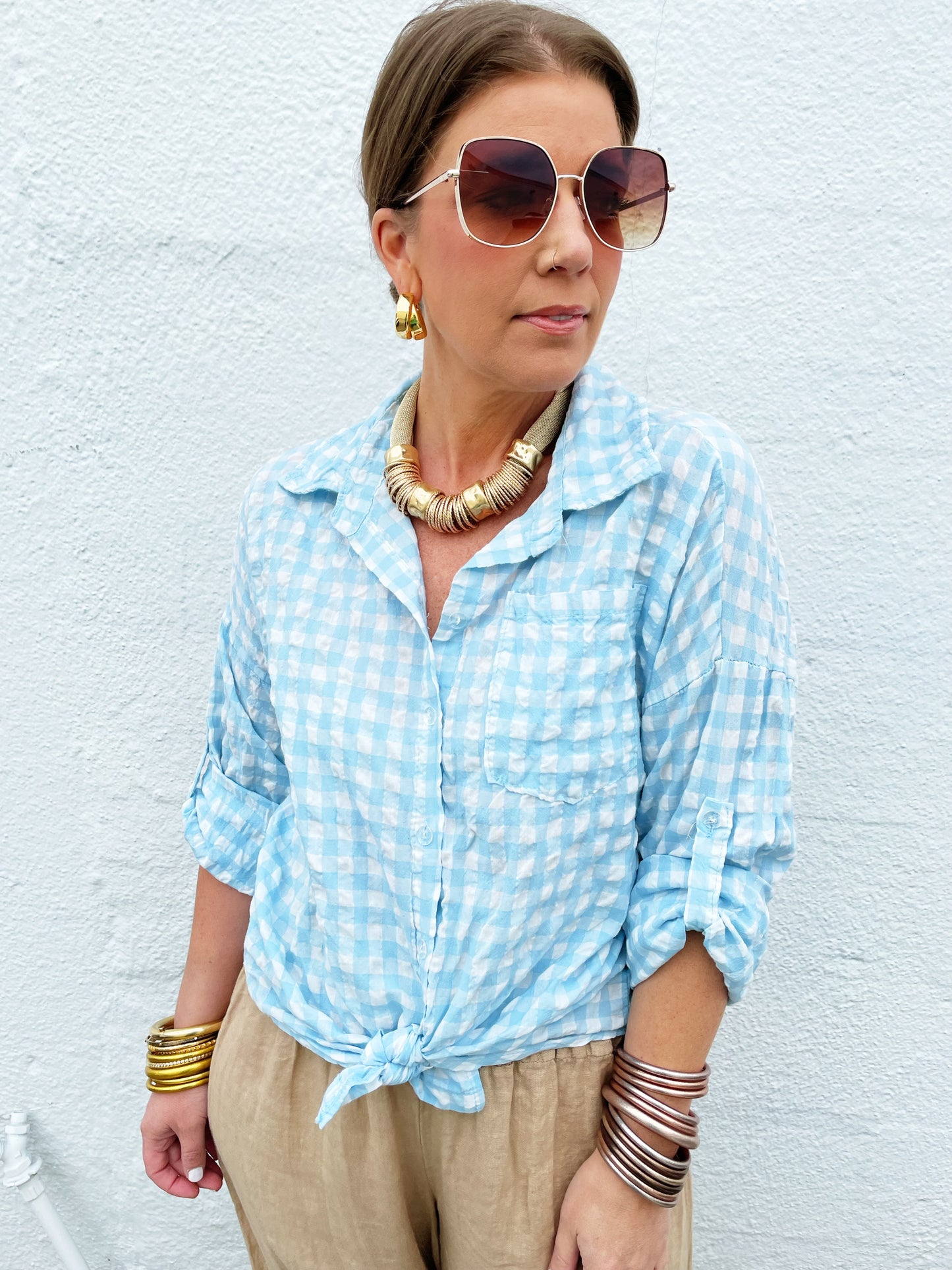 Rebecca Check Top ( 4 colors) *FINAL SALE