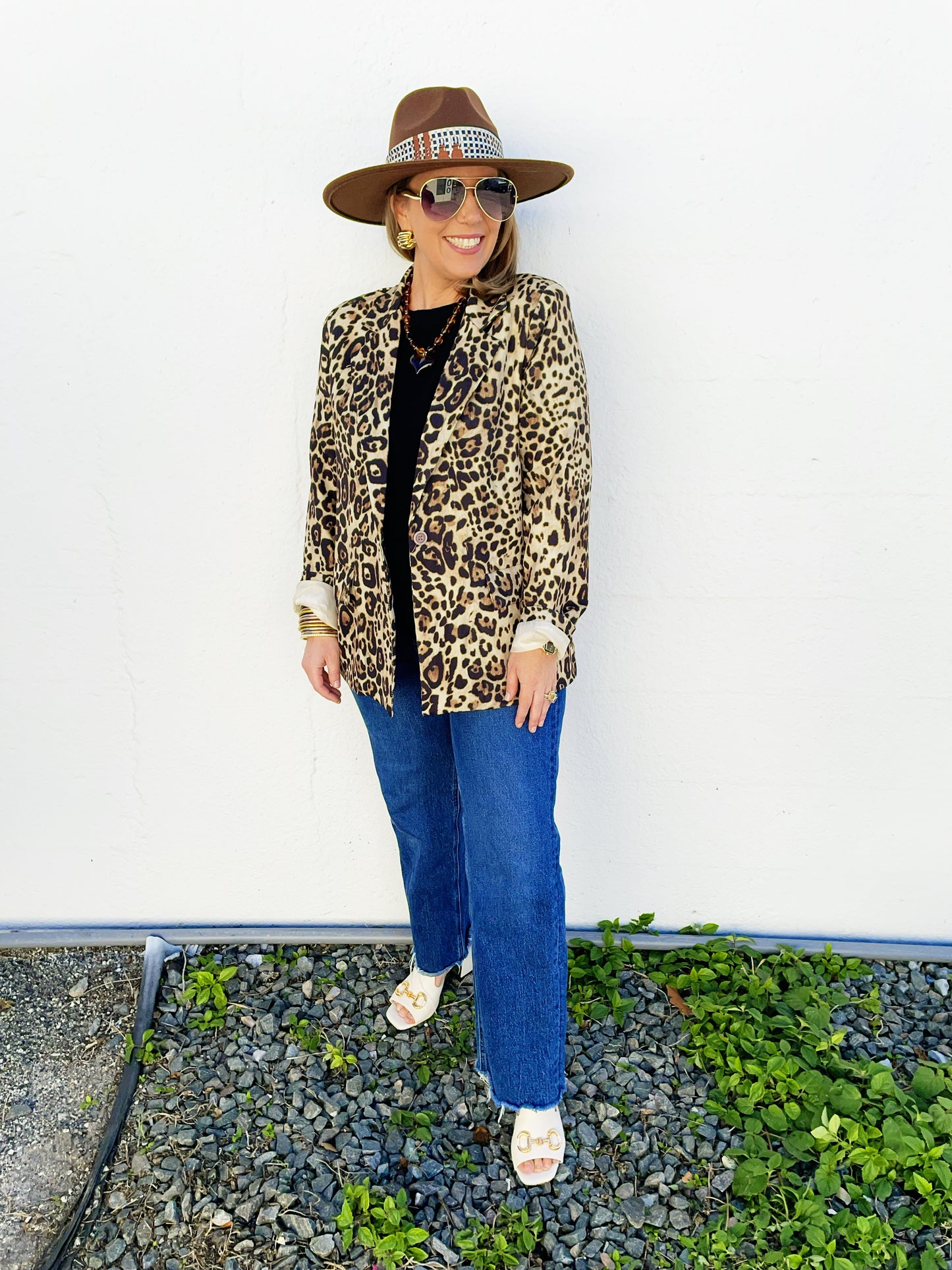 Avery Leopard Blazer