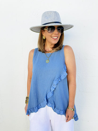 Scottie Top in Baby Blue