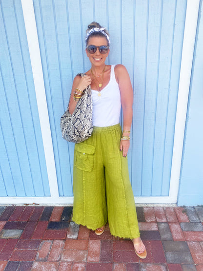 Melissa Linen Wide Leg Pant- 3 colors