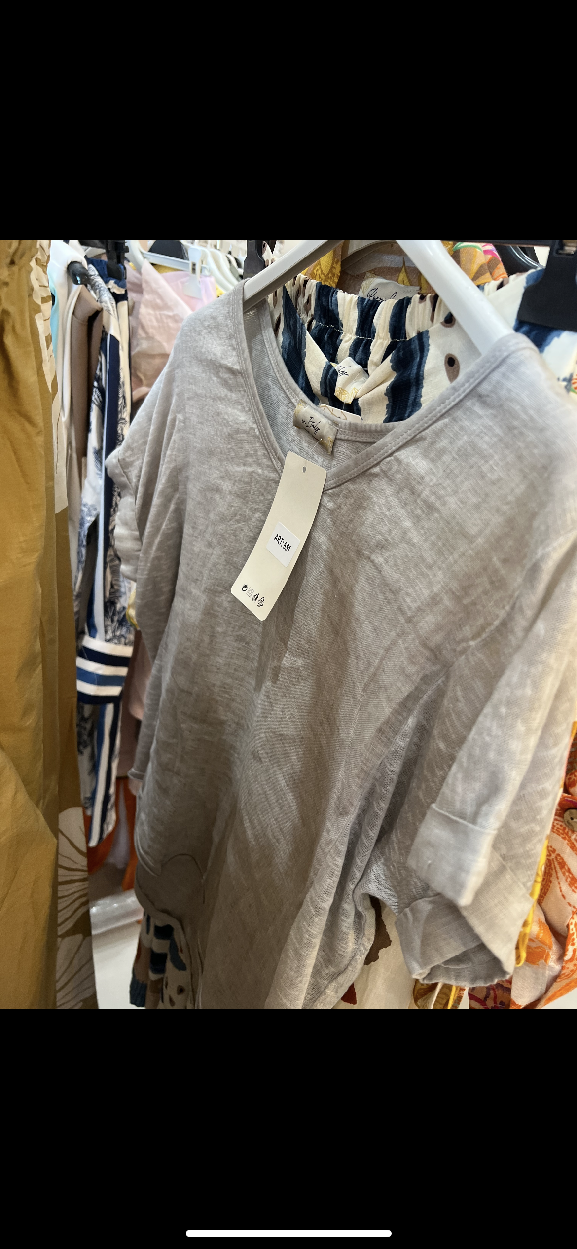 Eleanor V Neck Blend Tee Light Grey