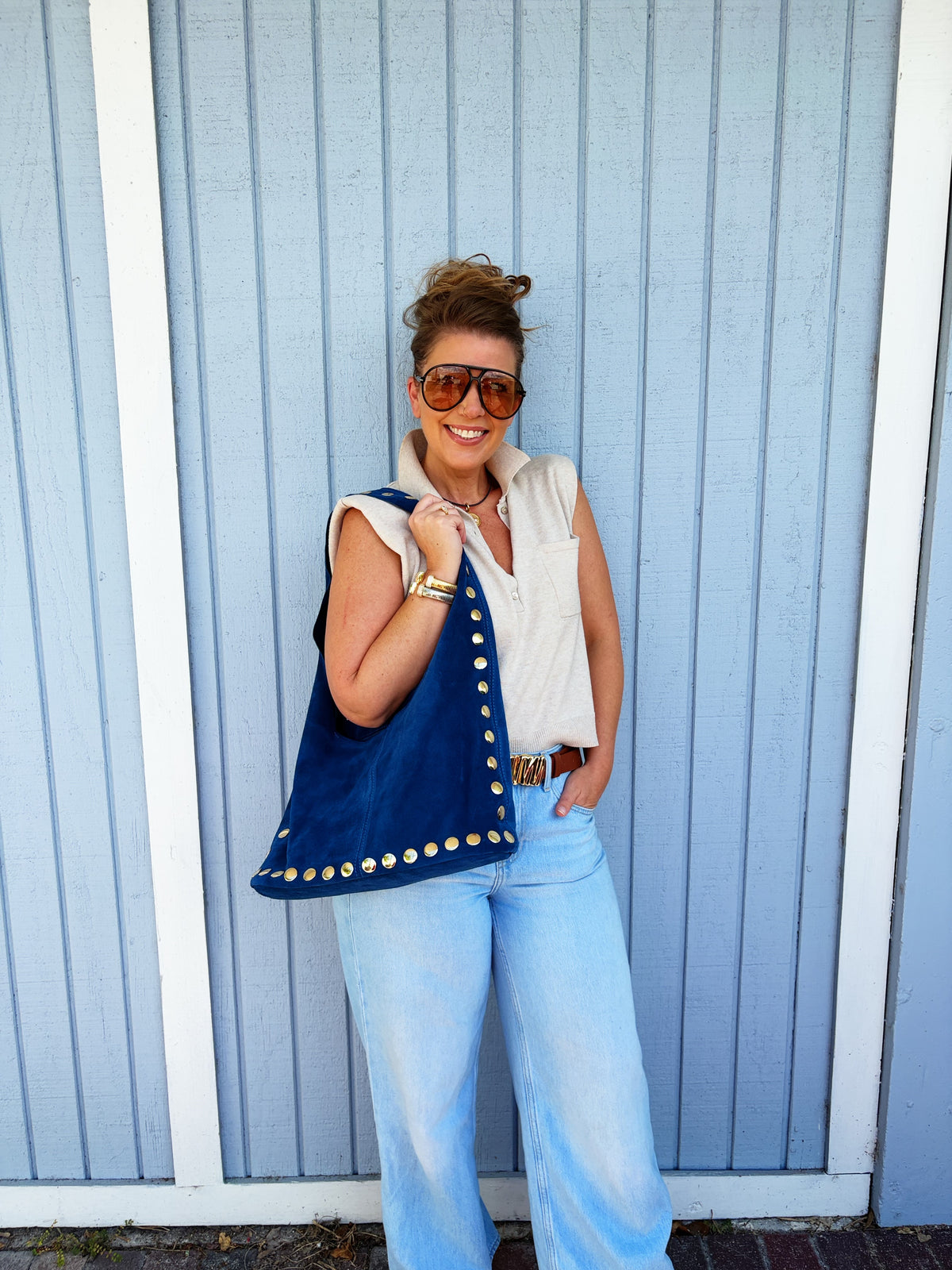 Sherry Suede Bag Blue