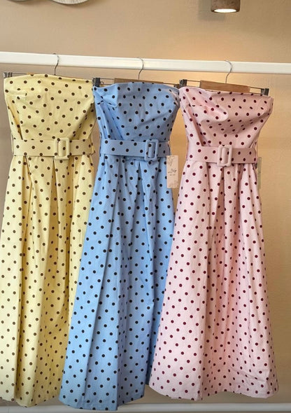 Diane Polka Dot Dress - Pink- FINAL SALE