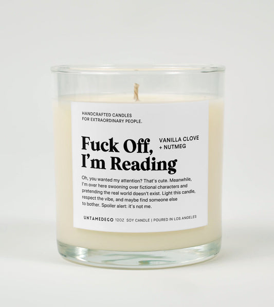 Fuck Off I'm Reading | Funny Candle