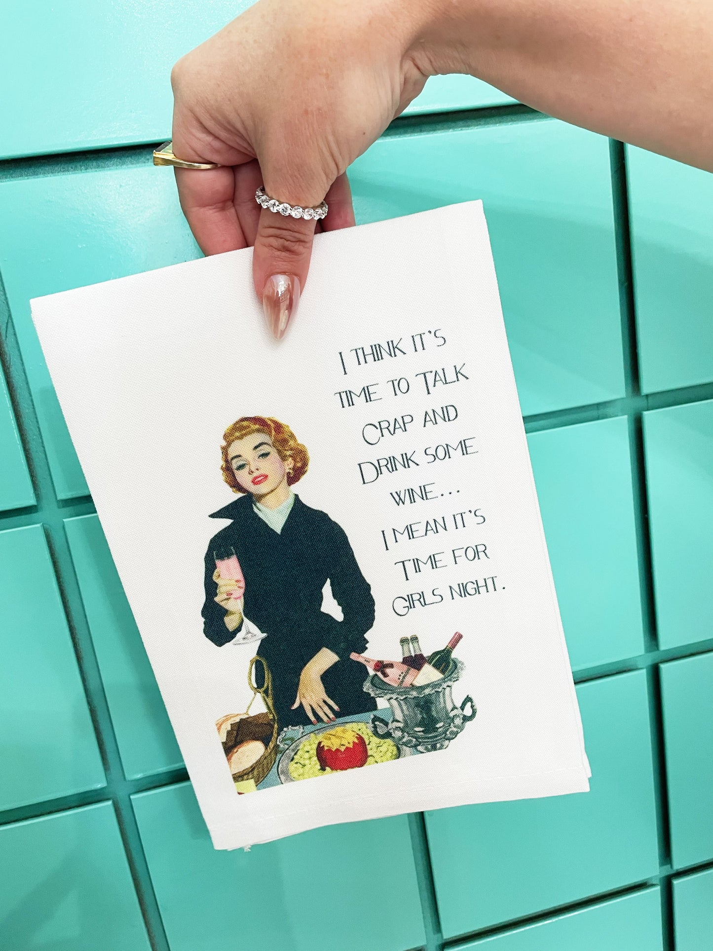 Tea Towel - Talk Crap and Drink Wine