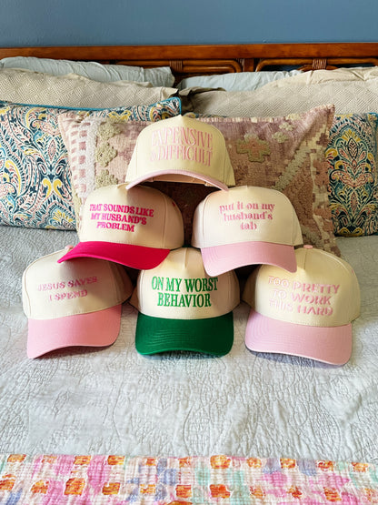 Embroidered Hats (7 different sayings )