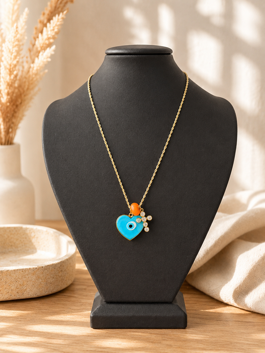 Remy Evil Eye Heart Necklace