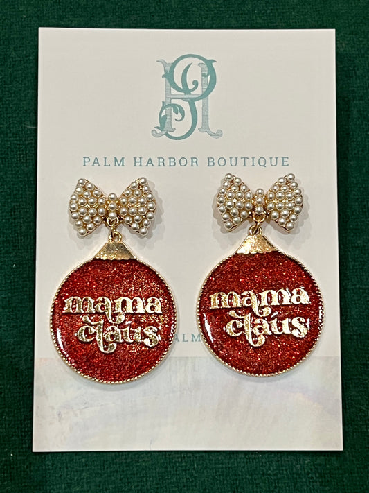 Mama Claus earrings