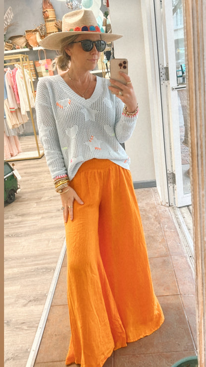 Orange Palazzo pants