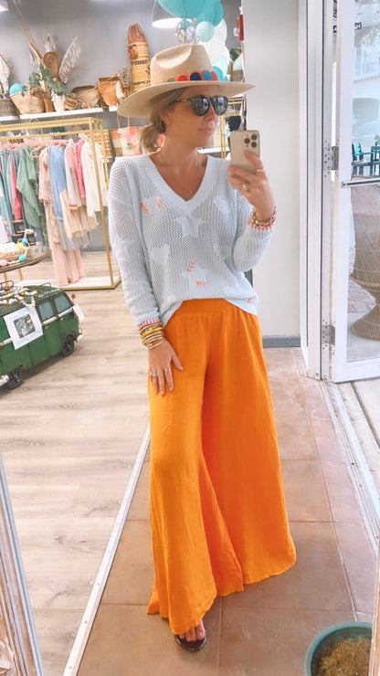 Orange Palazzo pants