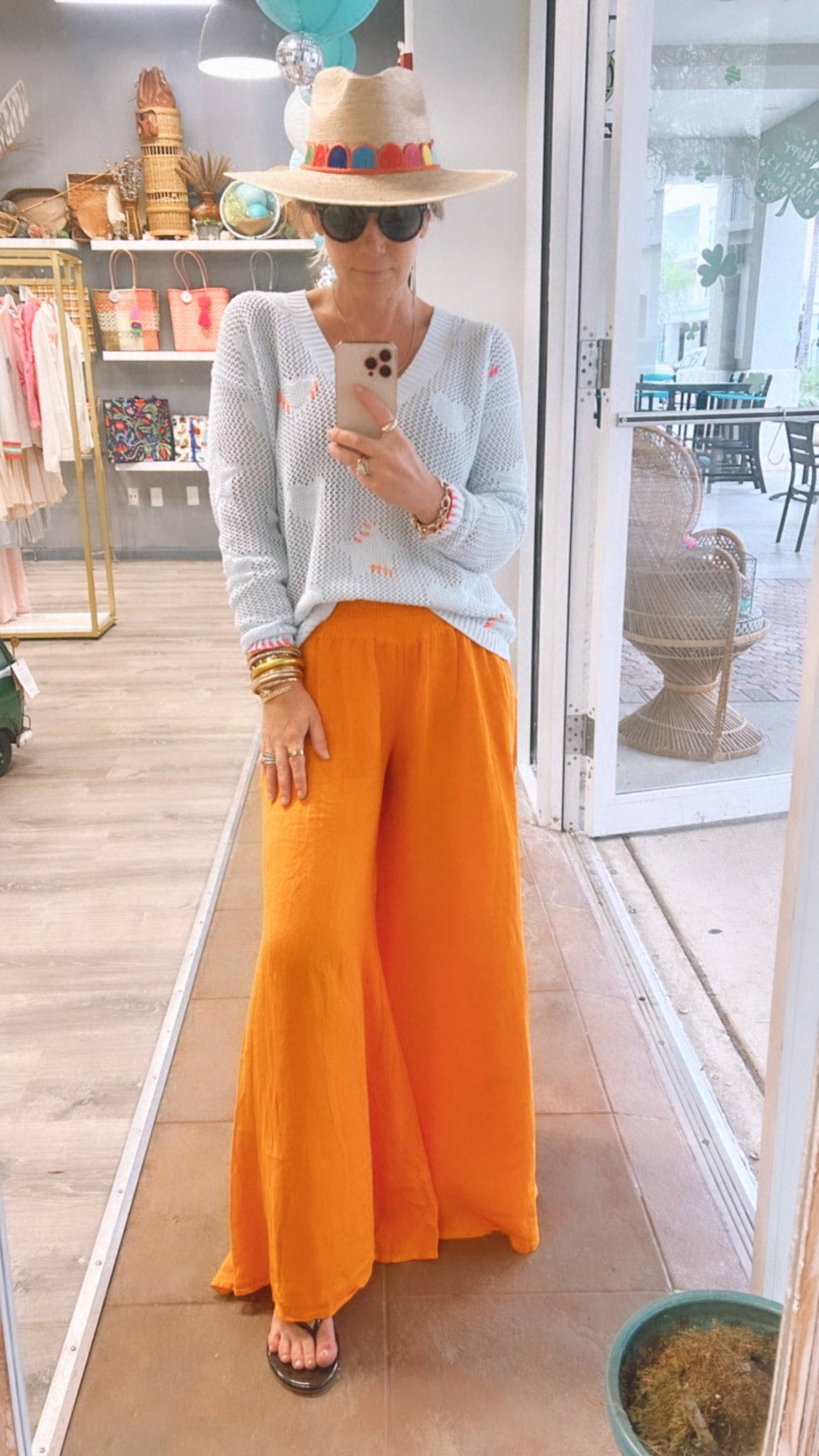 Orange Palazzo pants