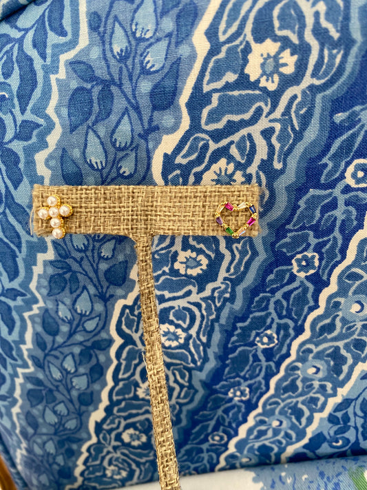Cross My Heart Earring Set