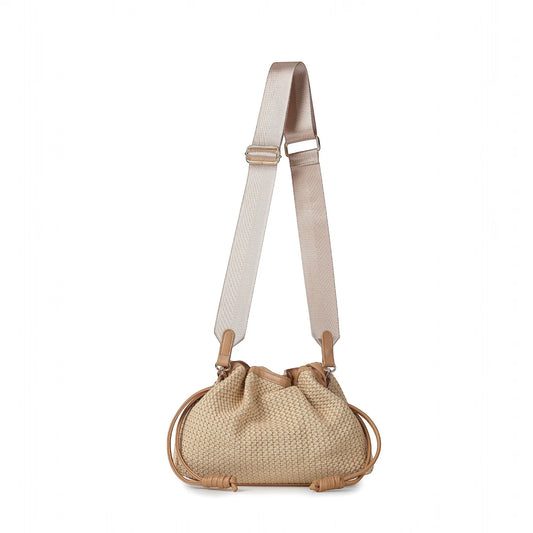 Taylor Capri Crossbody- Toast raffia