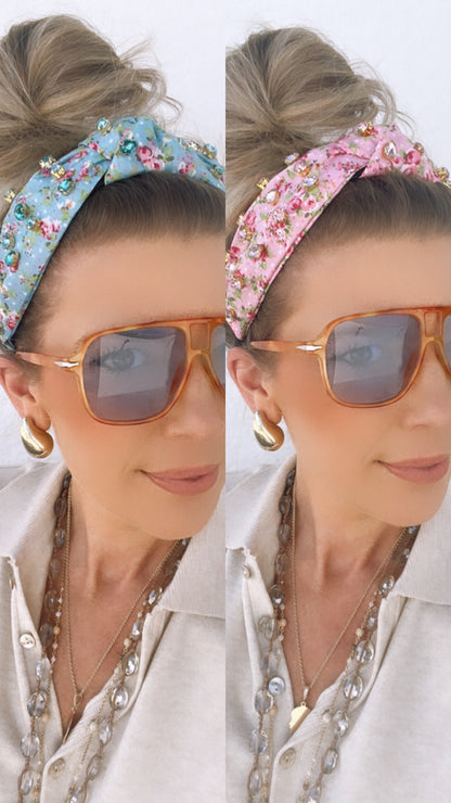 Scarlett Headband Pink and Blue *FINAL SALE ITEM