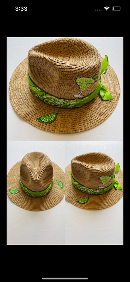 One of a kind hand painted hats
