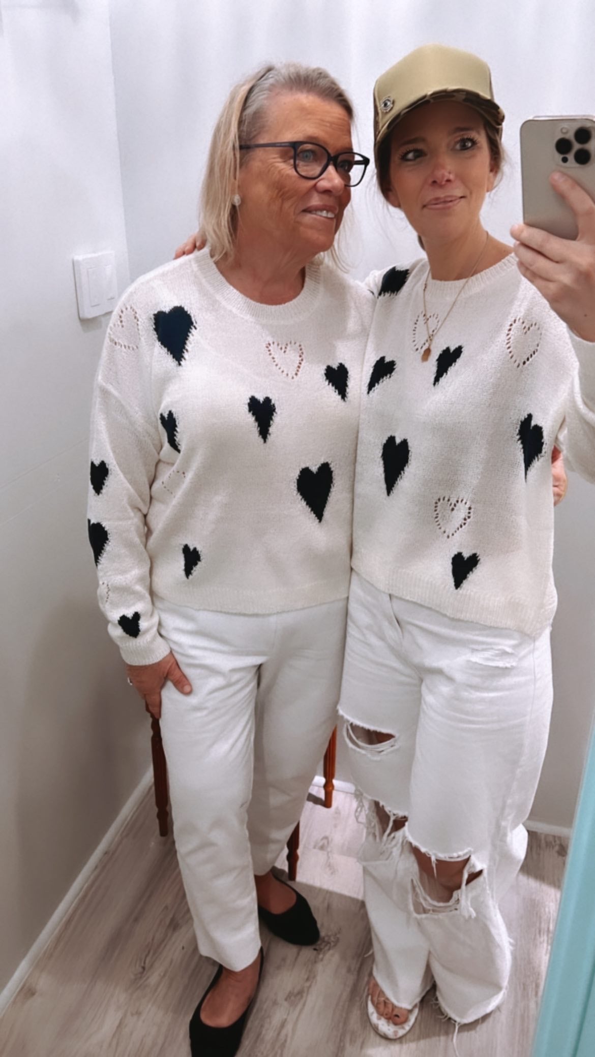 Navy and cream Lost in Love Sweater