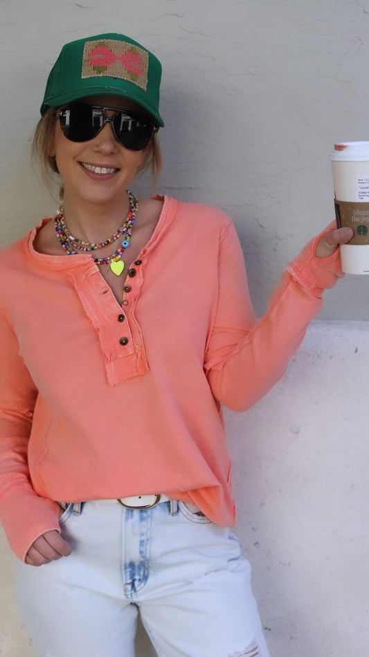 Cora Distressed Top