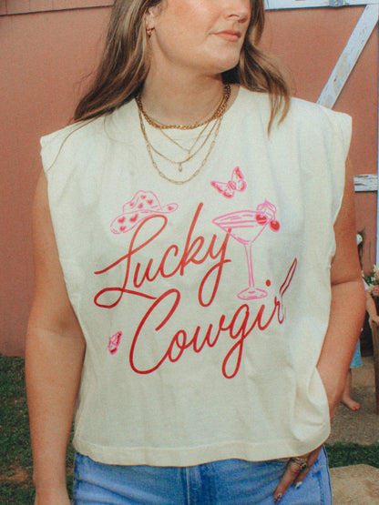Underground Original Design: Lucky Cowgirl, Western Muscle Tank