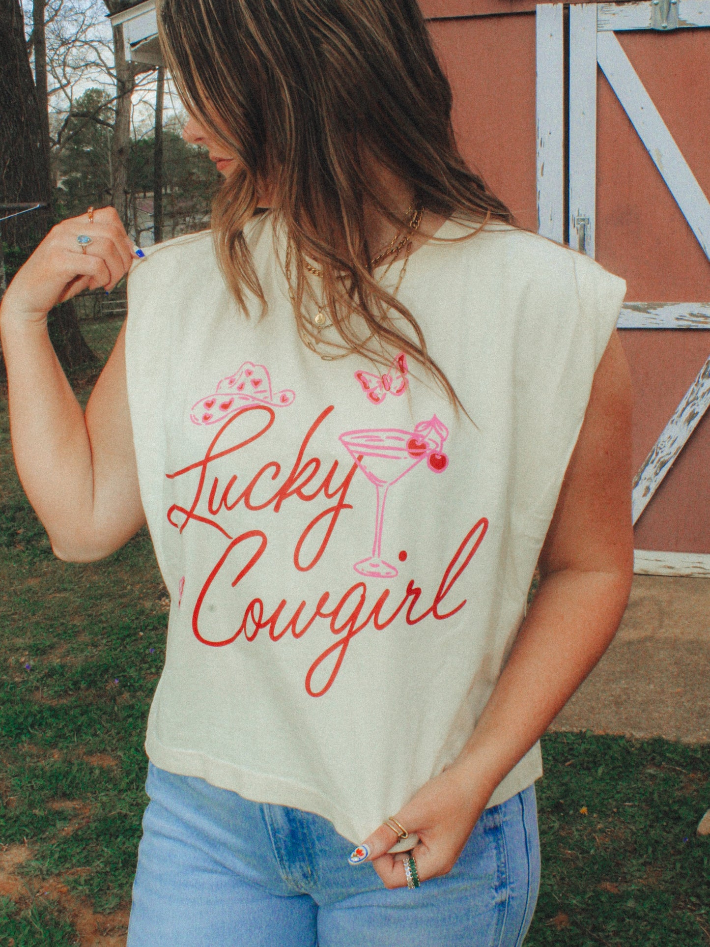 Underground Original Design: Lucky Cowgirl, Western Muscle Tank