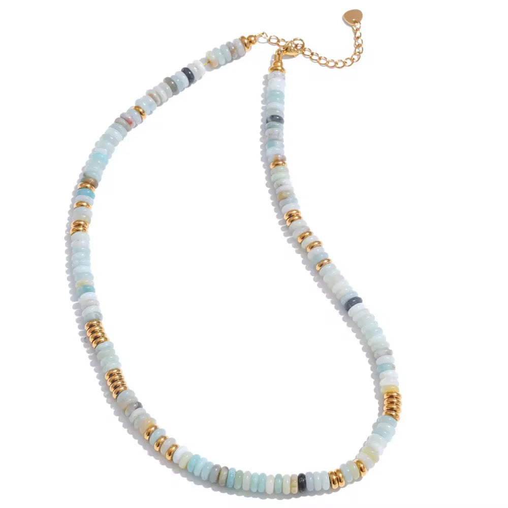 Blue Mist Beaded Necklace