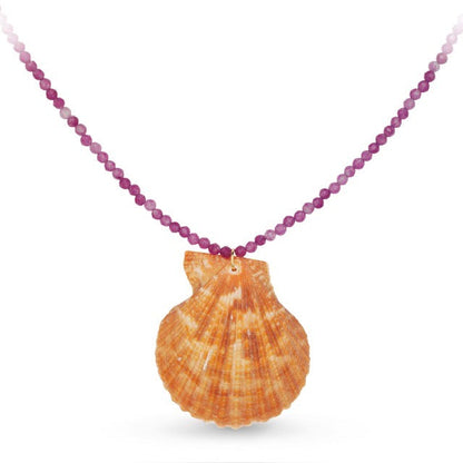 Sandy Seashell Beaded Necklace
