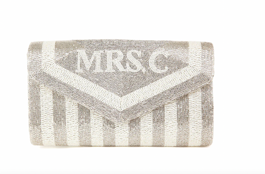 Custom Vertical Stripes Mrs. Clutch