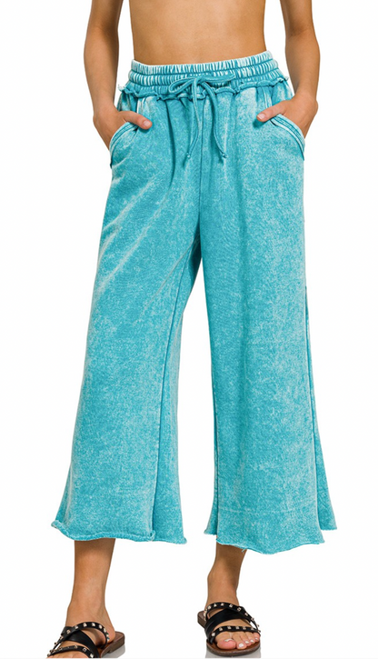 Acid Wash Palazzo Sweats