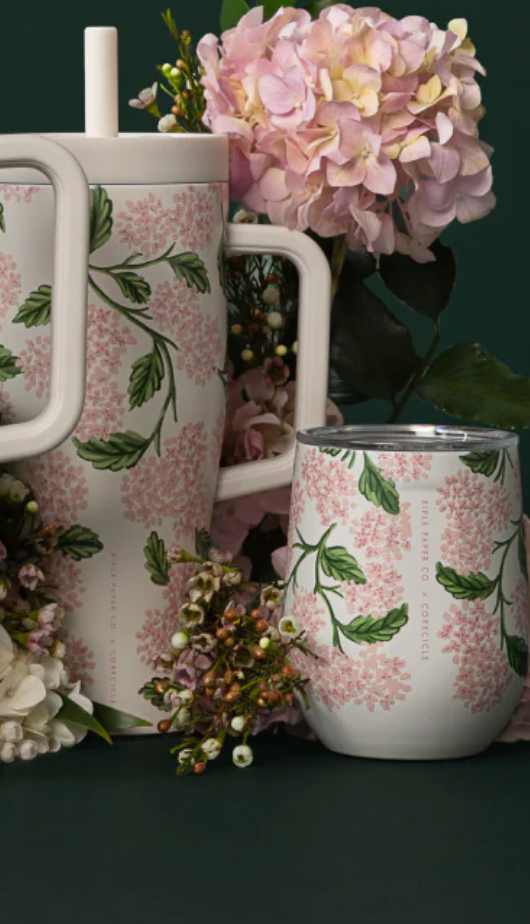 Rifle Paper Co. Stemless Hydrangea Cup