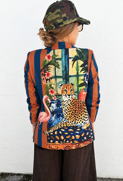 Cheetah Striped Blazer