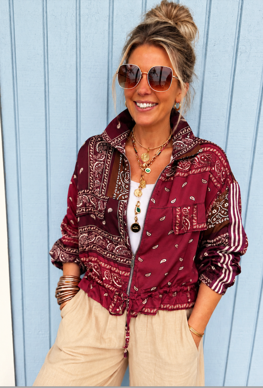 Drake Jacket in Marroon