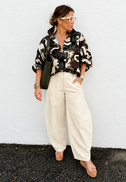 Valerie Vegan Leather Barrel Pants *2 colors