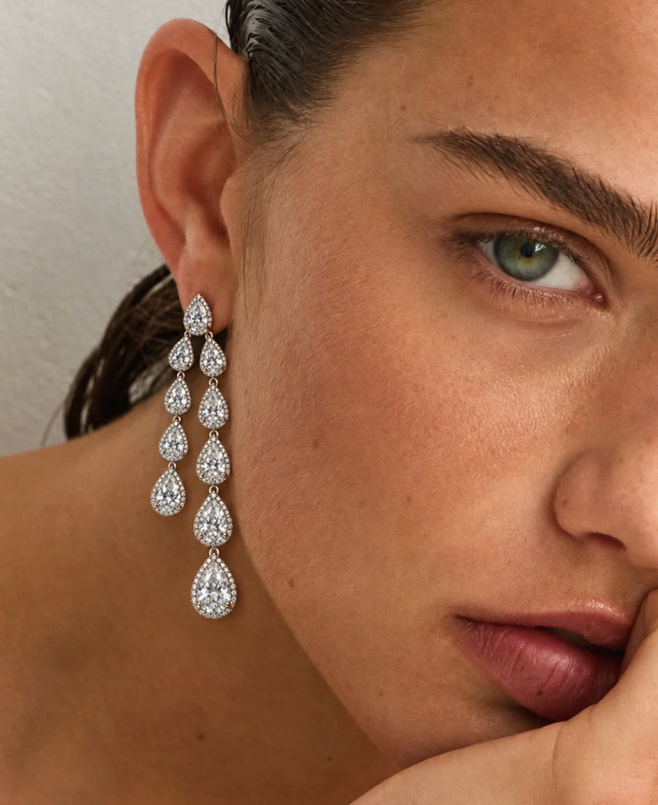 Deanna Earrings in Diamond
