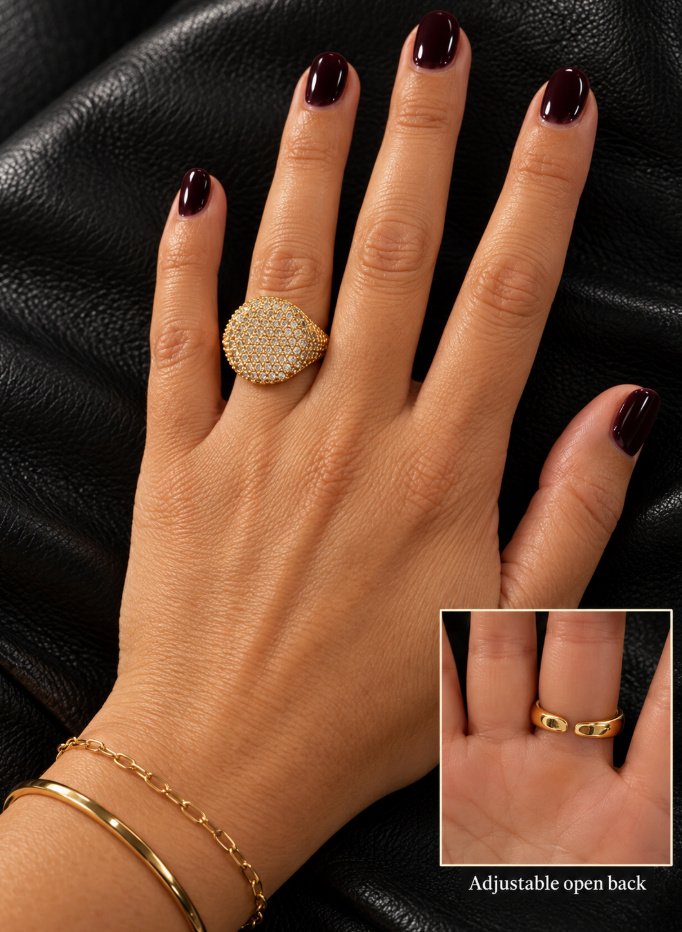 Perrin Pave Adjustable Ring