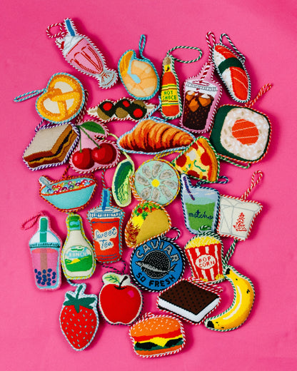 Needlepoint Icon Ornament - Sushi