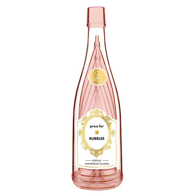 Acrylic Champagne Bottle + Glasses - Press For Bubbles PREORDER EARLY FEB