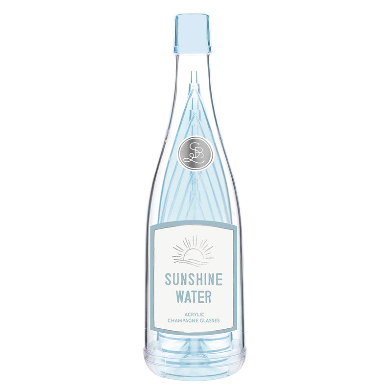 Acrylic Champagne Bottle + Glasses - Sunshine Water PREORDER EARLY FEB