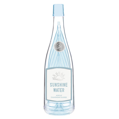Acrylic Champagne Bottle + Glasses - Sunshine Water PREORDER EARLY FEB