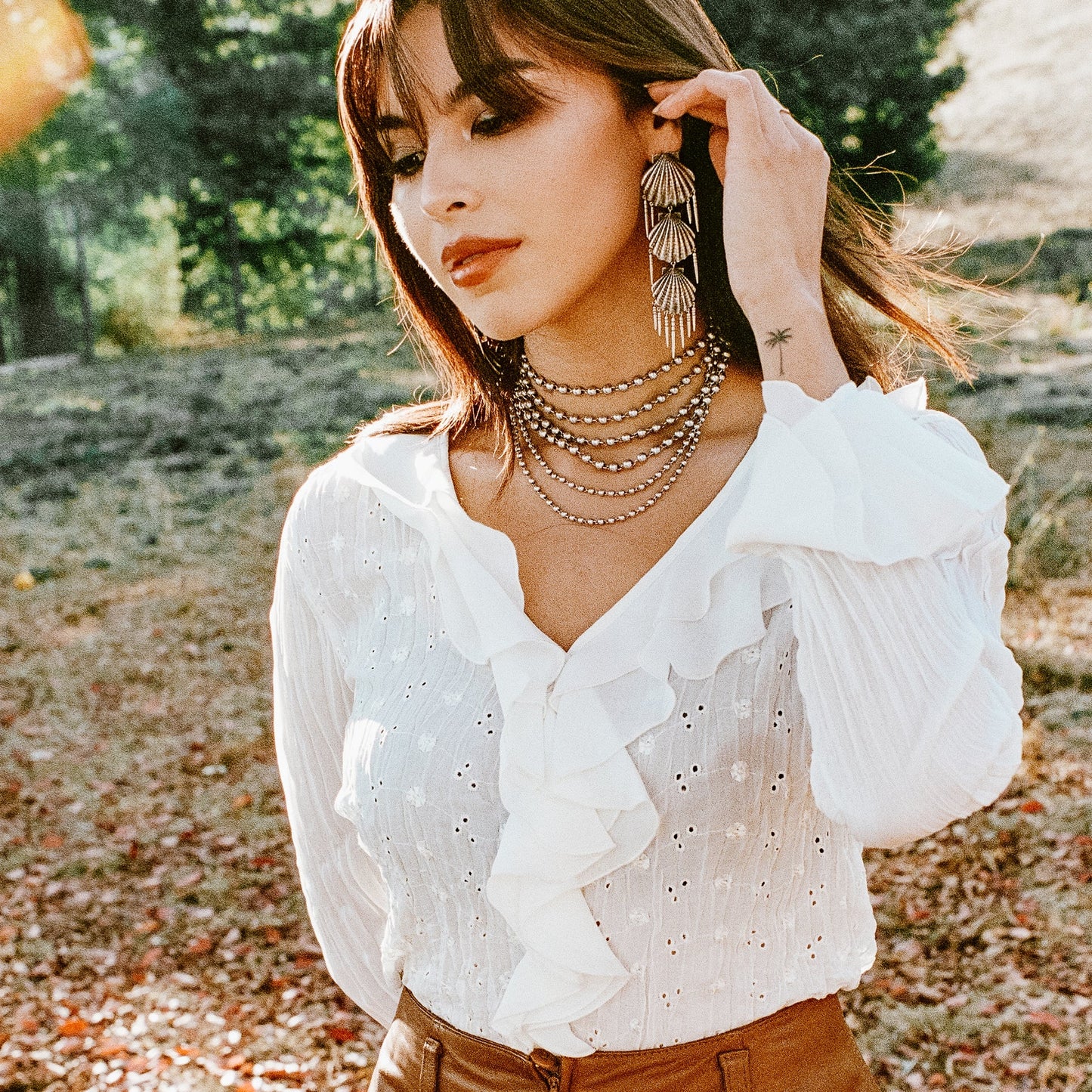 Celeste Necklace Antique Silver