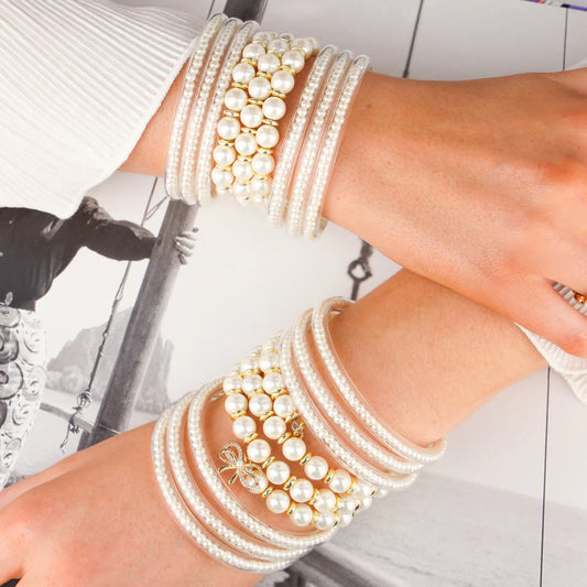 Three Queens All Weather Bangles® (Awb®) - White Pearl