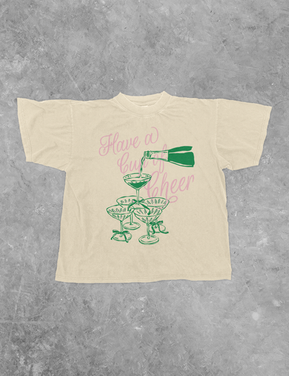 Underground Original Design: Have a Cup of Cheer, Christmas Boxy Cotton T-Shirt