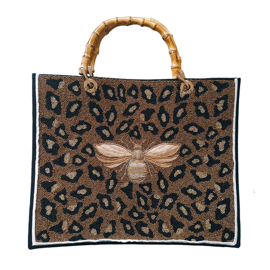 Custom Beaded Bamboo Bag- Add Initials #5