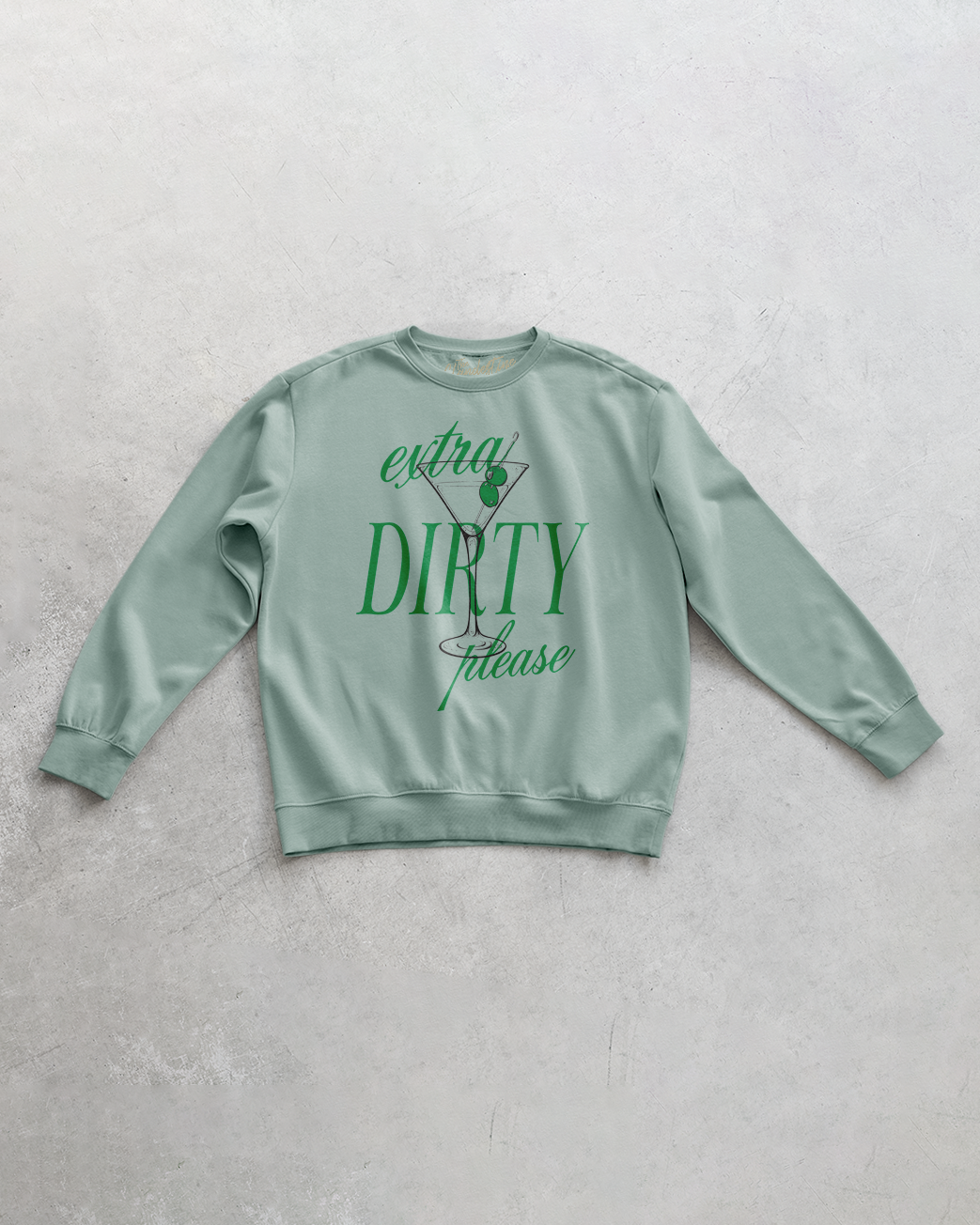 Underground Original Design: Extra Dirty Martini Oversized 90's Sustainable Sweatshirt