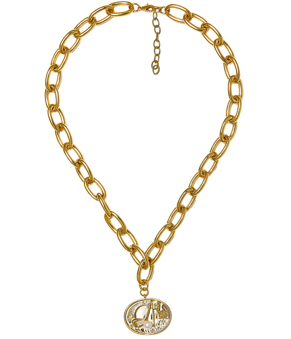 Golf Pendant Necklace - 18k Gold Plated