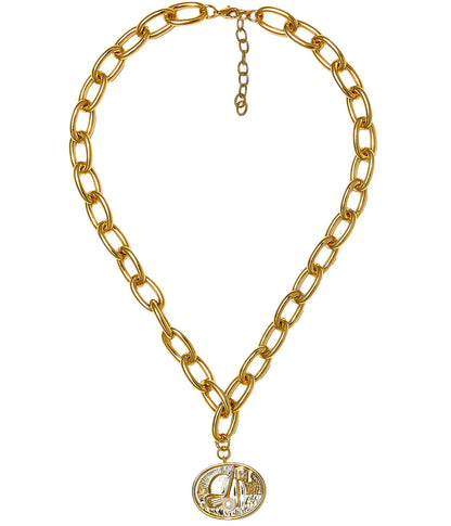 Golf Pendant Necklace - 18k Gold Plated