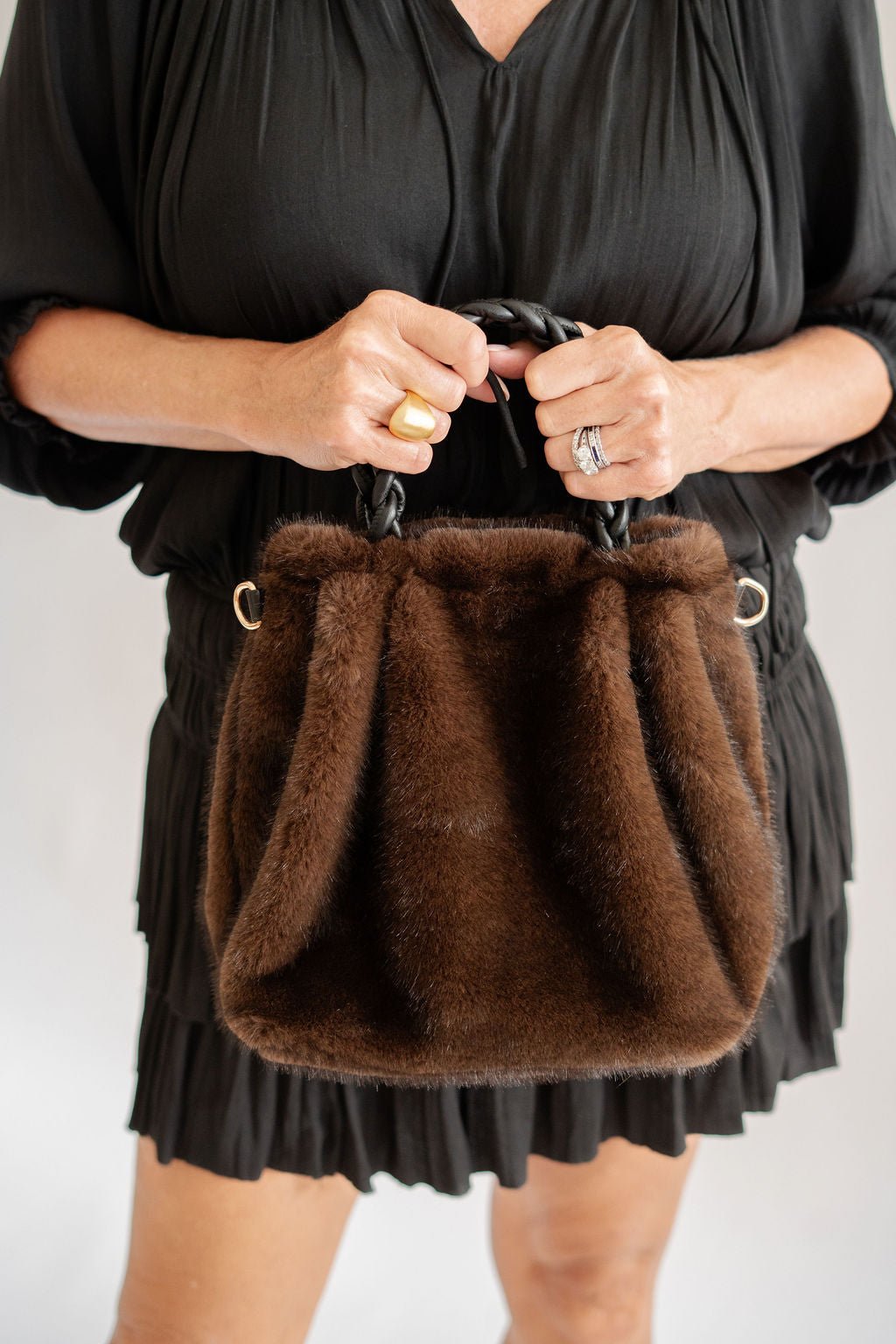 Heather Faux Fur Handbag