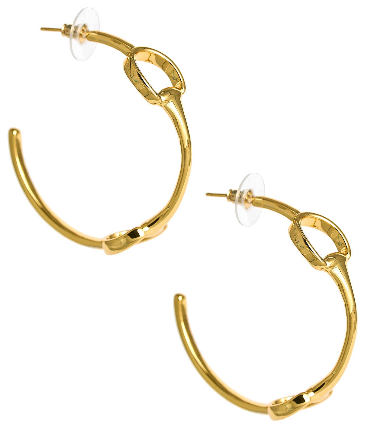 Horsebit Gold Hoop - 18k Gold Plated