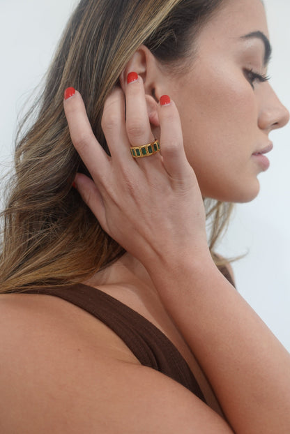 Peyton Emerald Band Ring