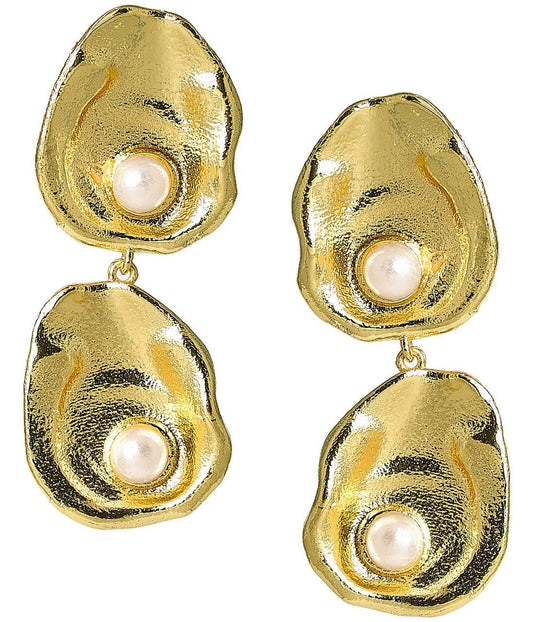 Double Oyster Earring