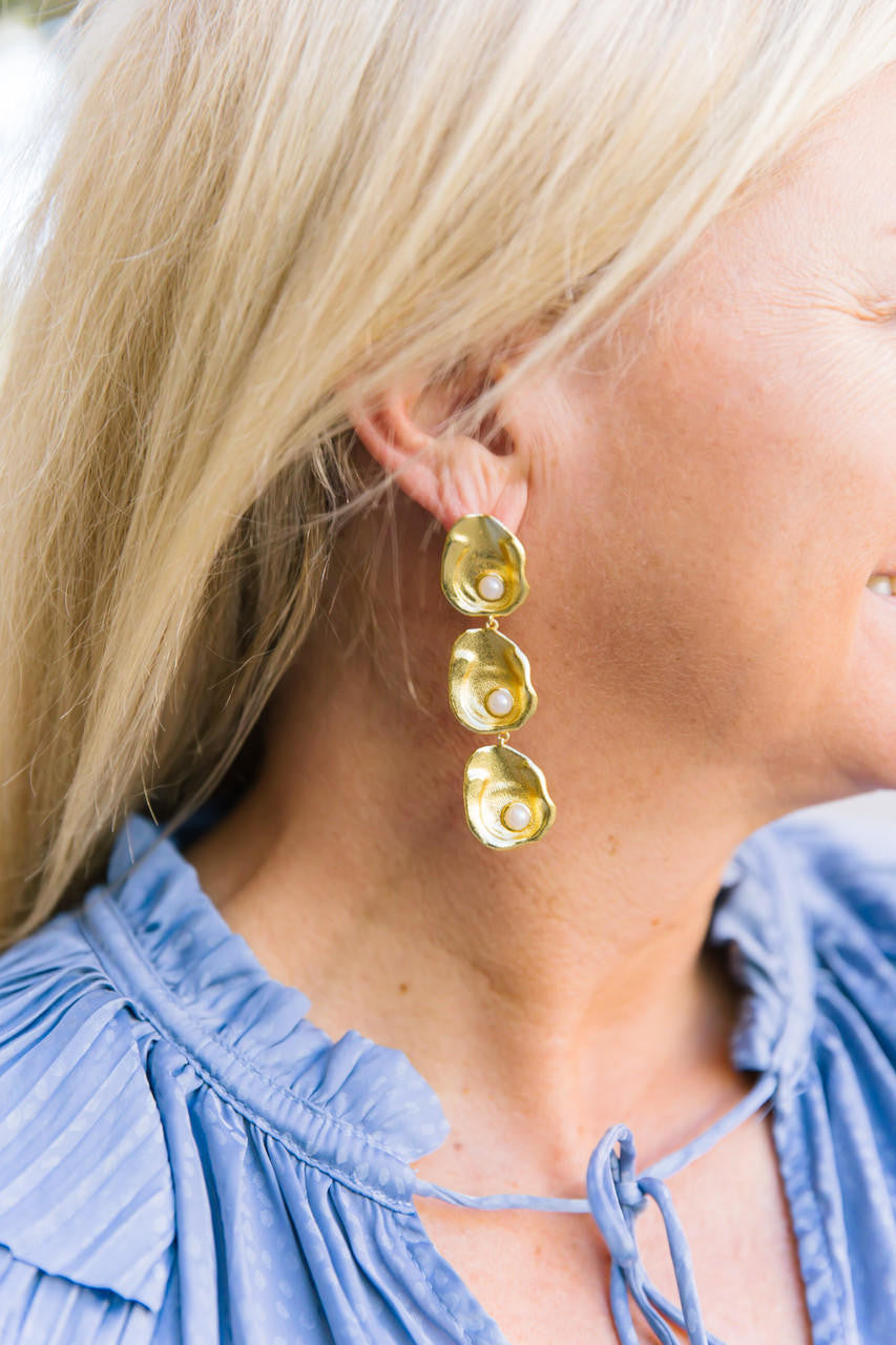 Oyster Triple - Earring