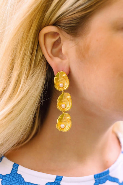Oyster Triple - Earring